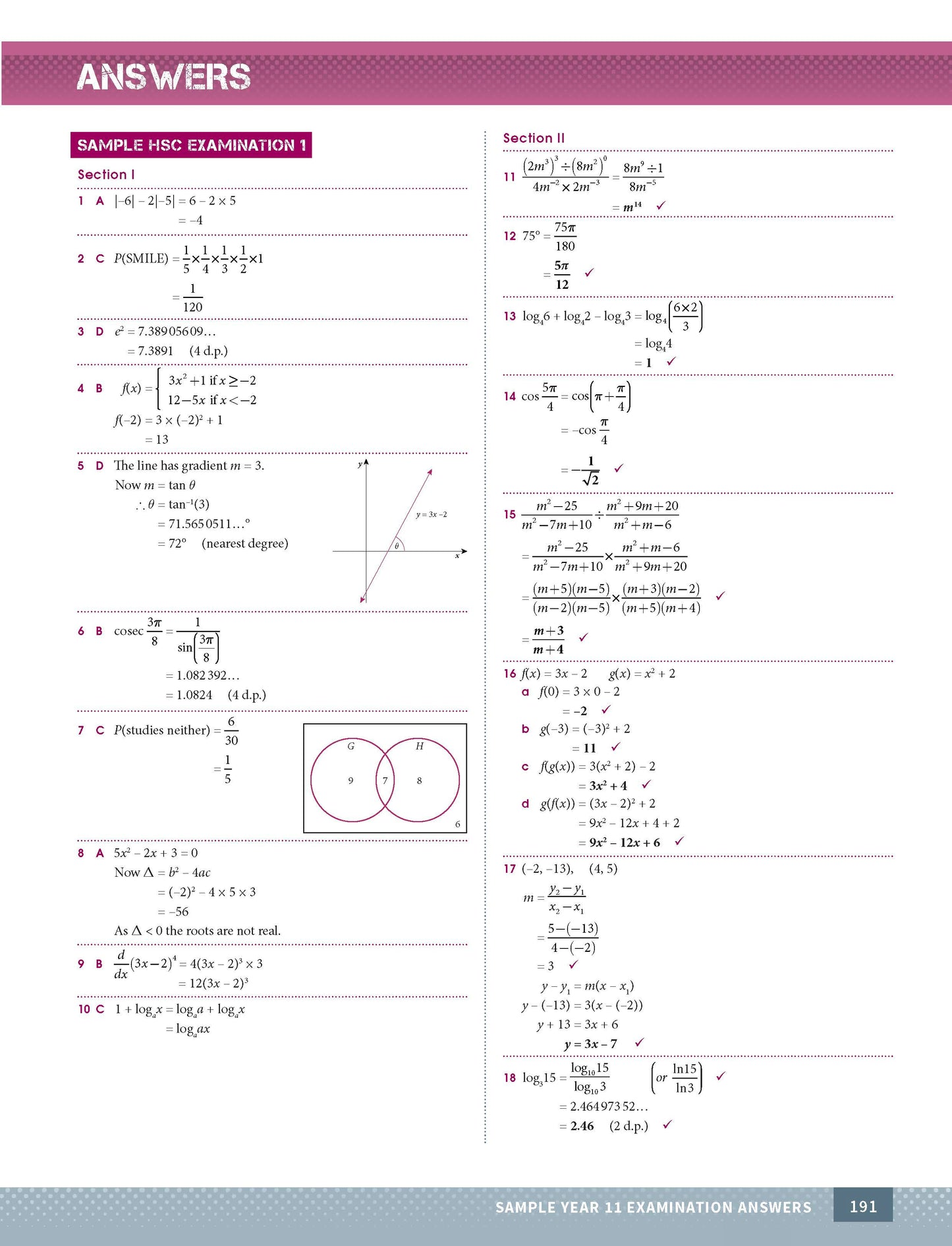 Excel HSC Year 11 Mathematics Advanced Study Guide