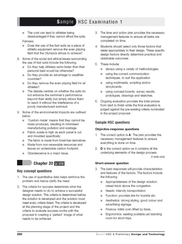 Excel HSC Year 11 and 12 Design and Technology Study Guide