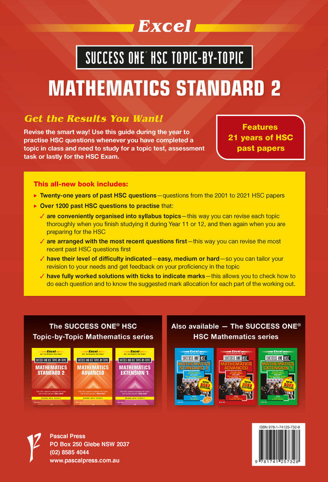 Excel Success One HSC Year 12 Mathematics Standard 2 (2022 Edition)