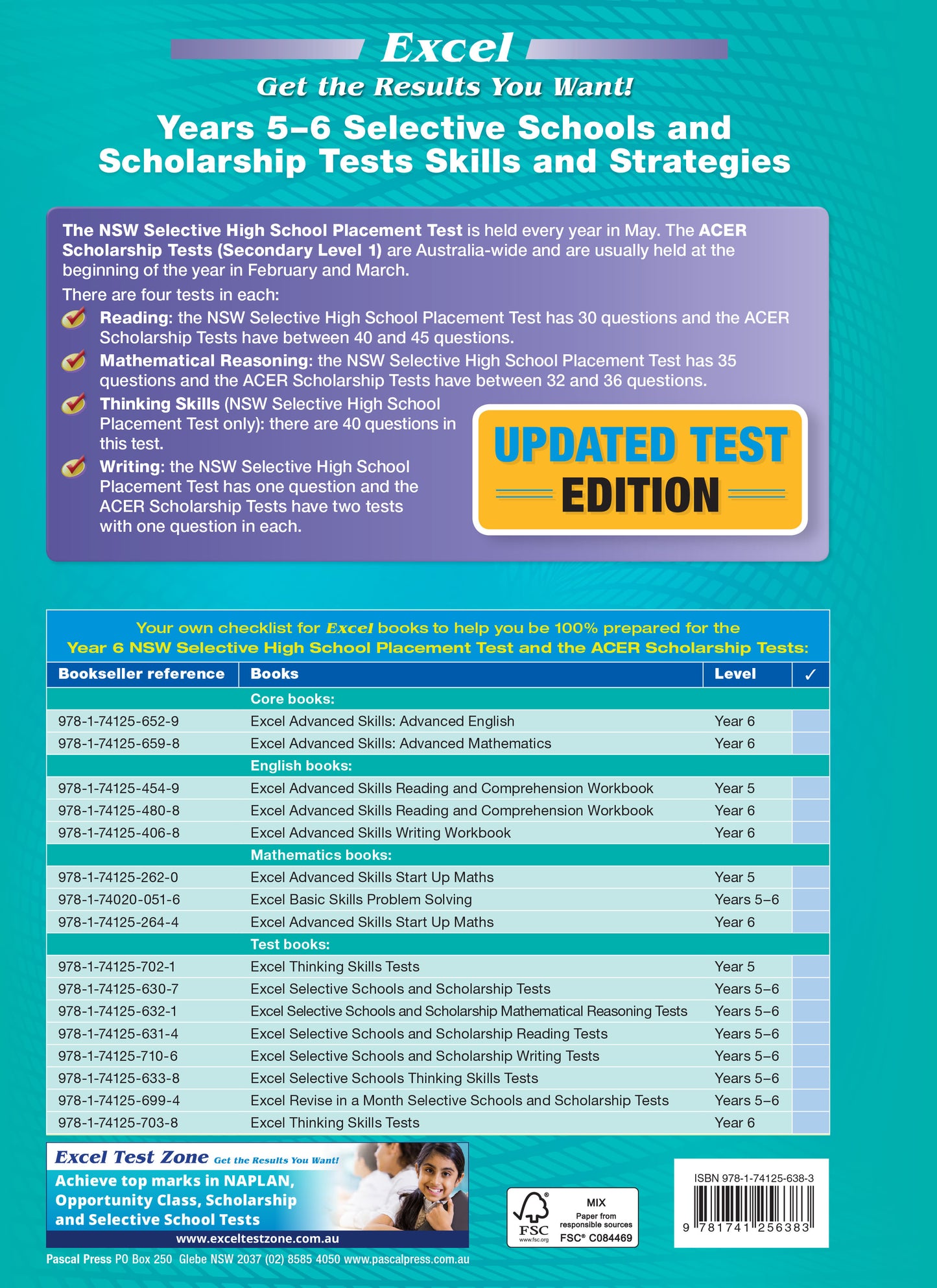 Excel Test Skills - Selective Schools and Scholarship Tests Skills & Strategies Years 5-6