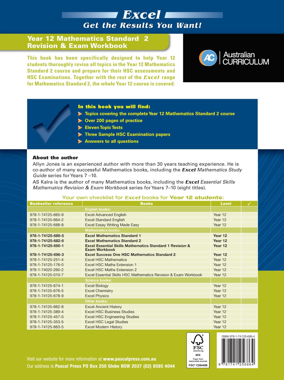Excel Essential Skills HSC Year 12 Mathematics Standard 2 Revision & Exam Workbook