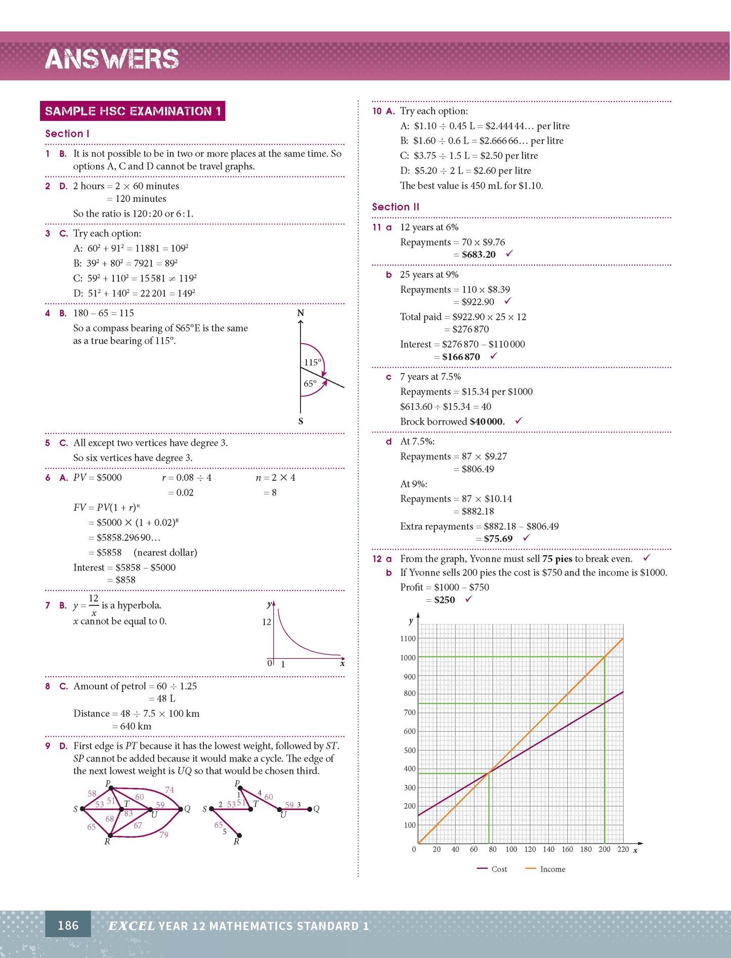 Excel HSC Year 12 Mathematics Standard 1 Study Guide