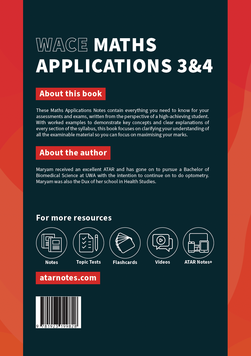 ATAR Notes WACE Maths Applications 3&4 Notes (2026-2028)