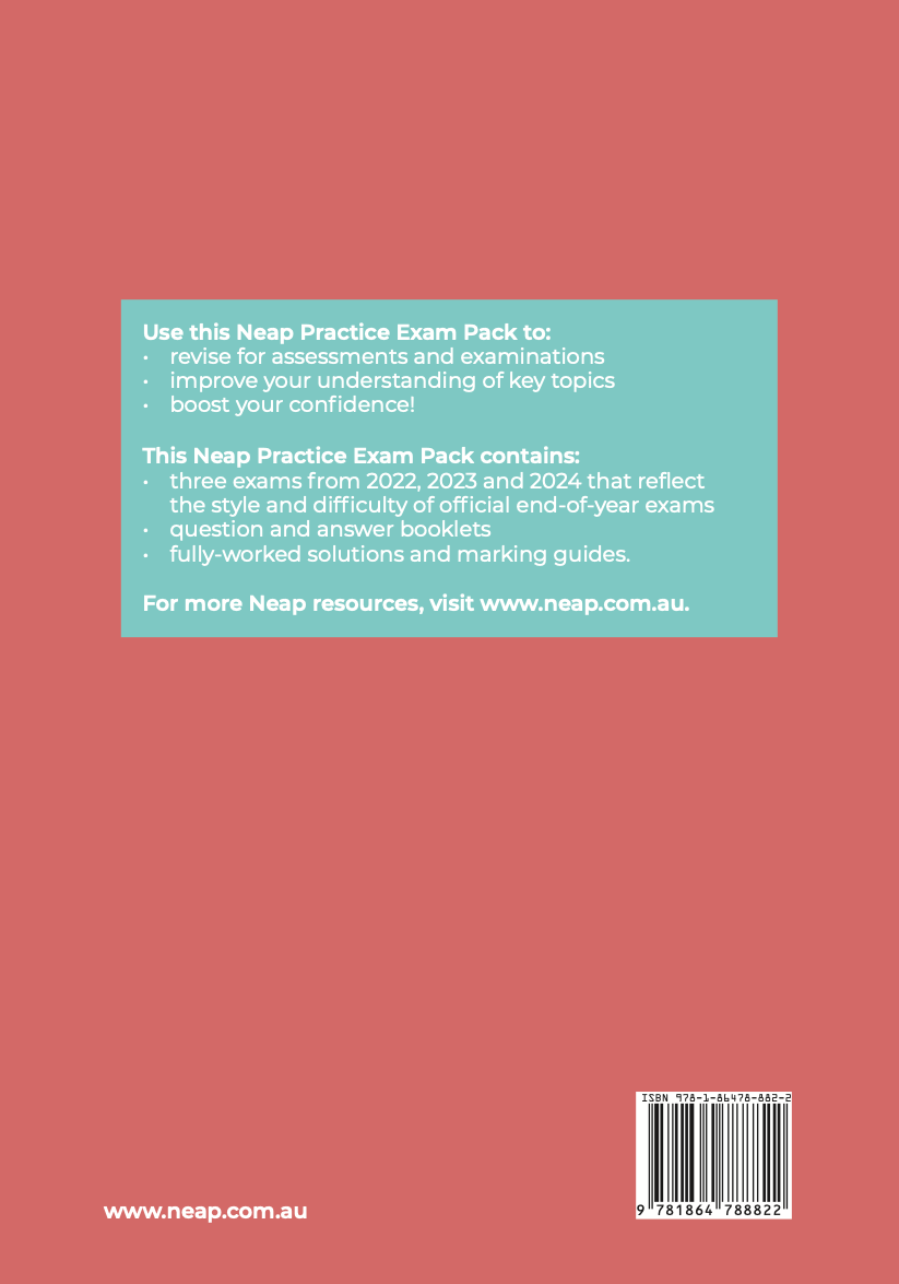 Neap Practice Exam Pack: HSC Year 12 Mathematics Advanced (3 Exams)