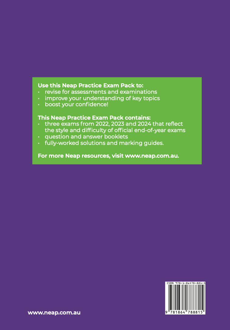 Neap Practice Exam Pack: HSC Year 12 Mathematics Standard 2 (3 Exams)