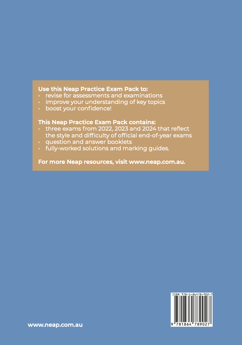 Neap Practice Exam Pack: QCE Chemistry Units 3&4 (3 Exams)