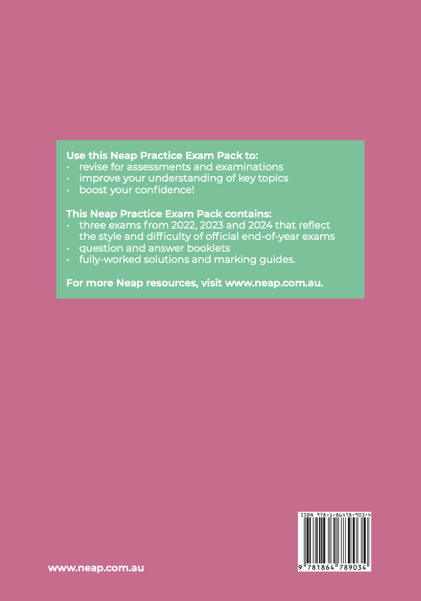 Neap Practice Exam Pack: QCE Physics Units 3&4 (3 Exams)