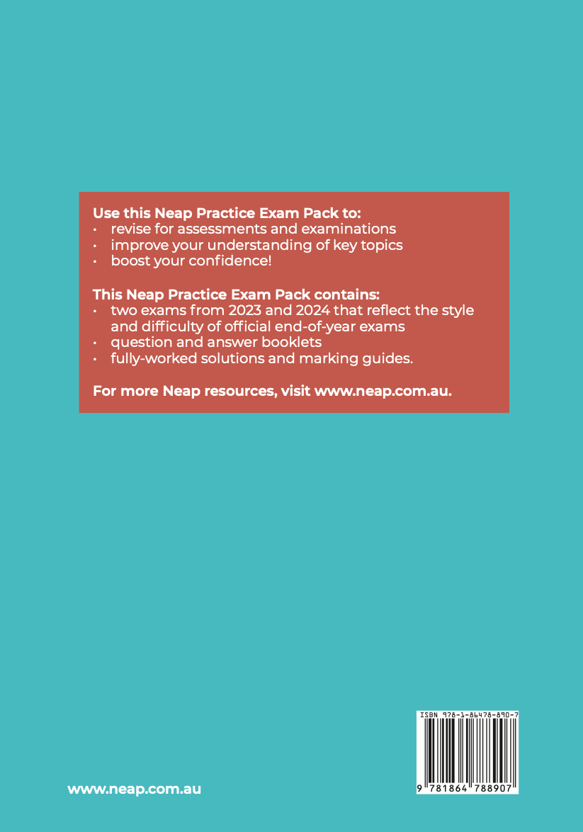 Neap Practice Exam Pack: VCE Mathematical Methods Units 1&2 (2 Exams)