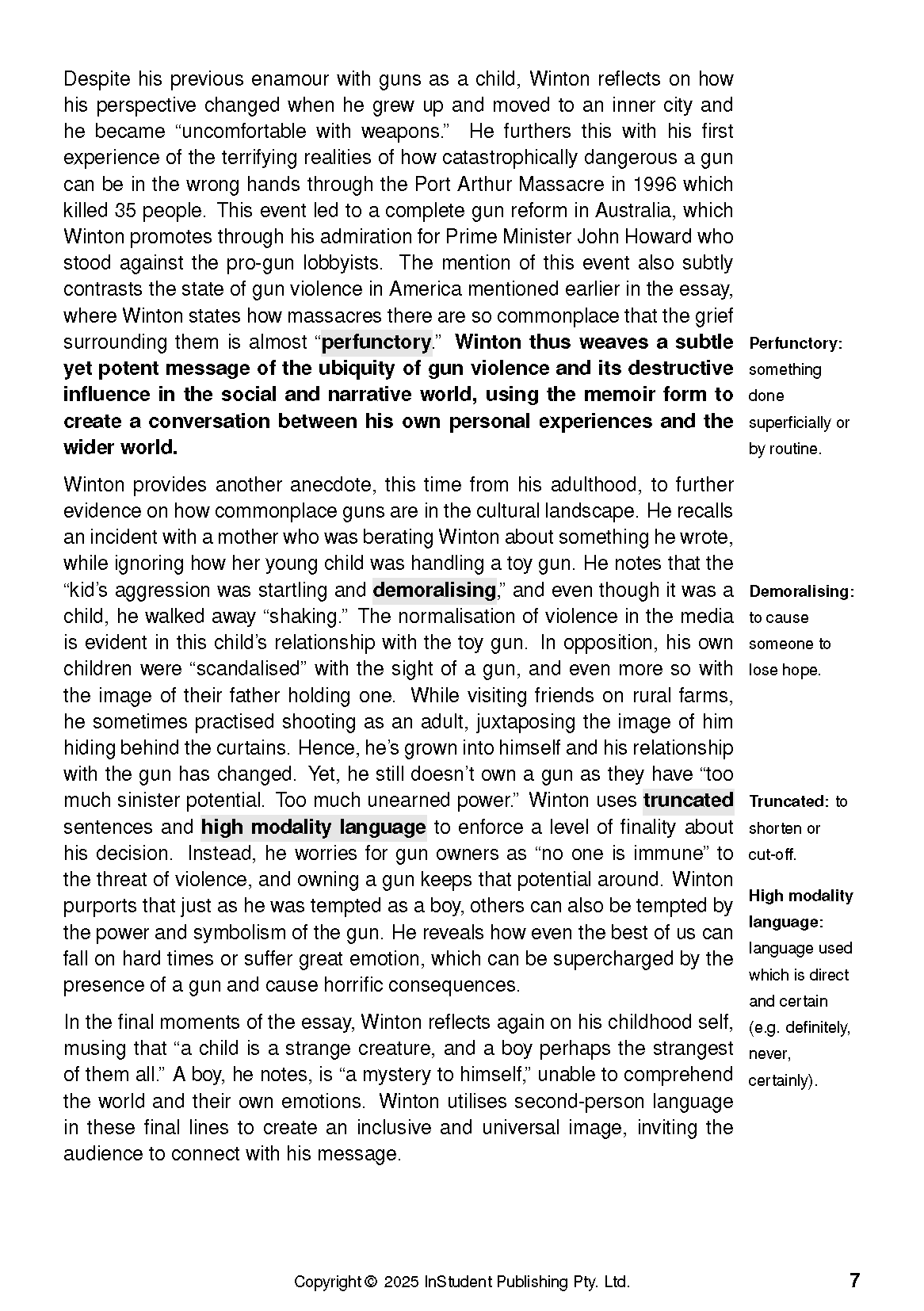 Text Guide: The Boy Behind the Curtain by Tim Winton