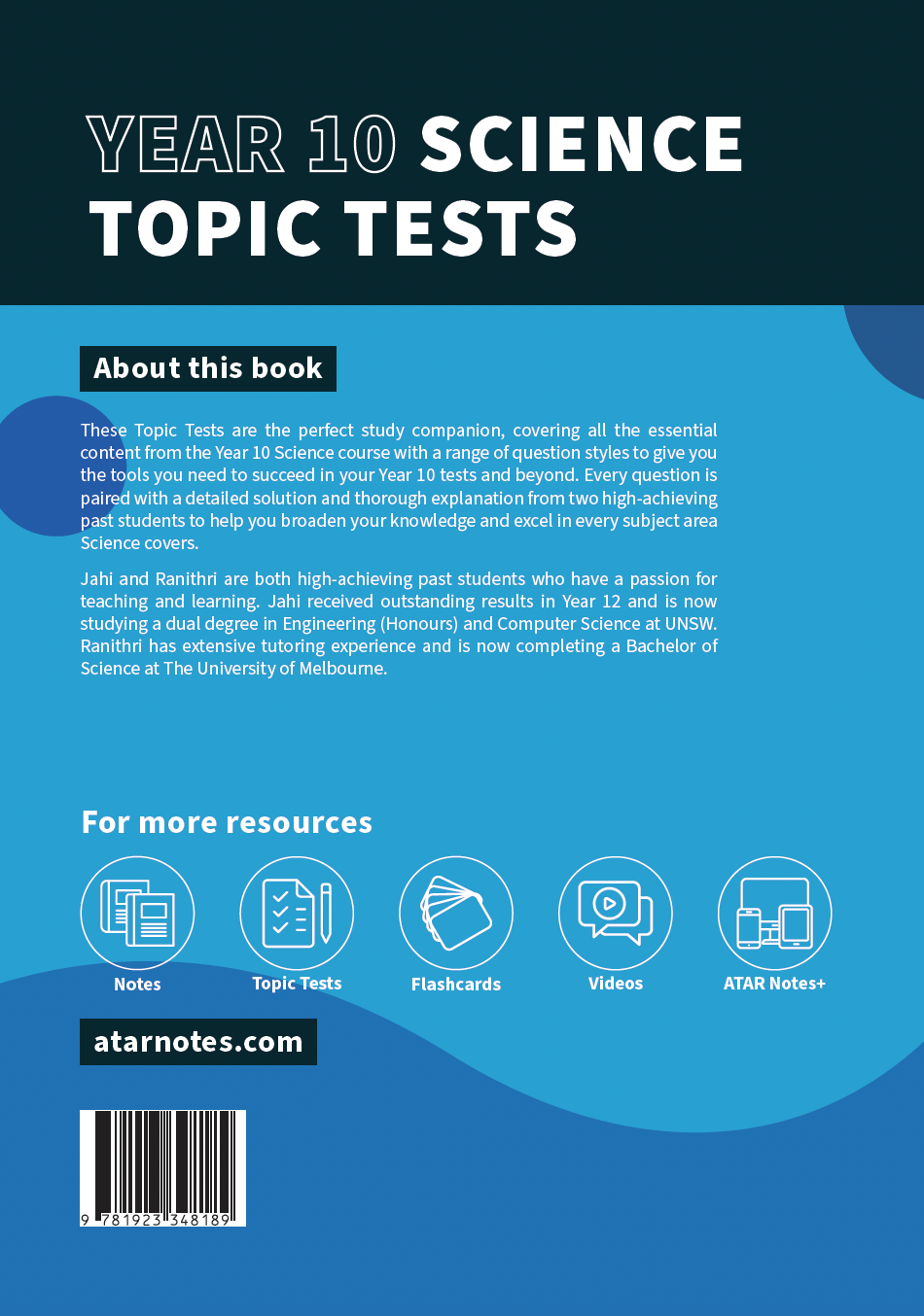 ATAR Notes Year 10 Science Topic Tests (2026-2028)