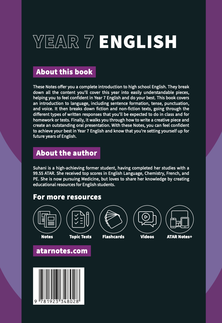 ATAR Notes Year 7 English Complete Course Notes (2025-2027)
