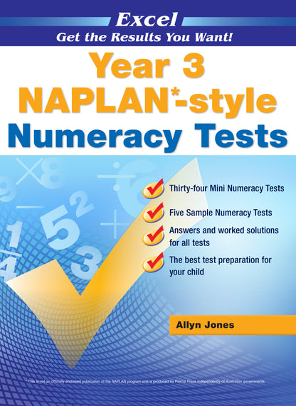 Excel Year 3 NAPLAN*-style Numeracy Tests