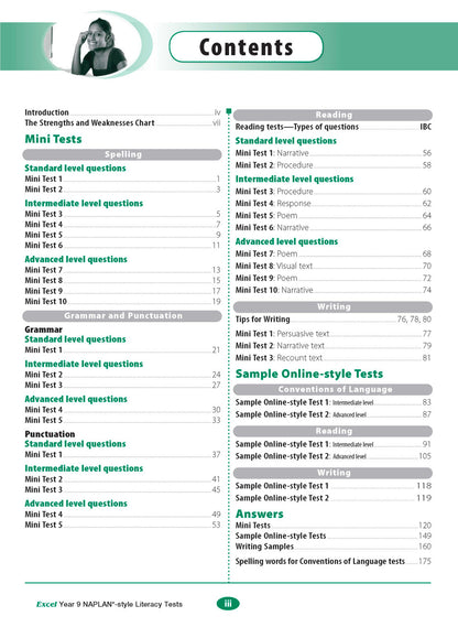 Excel Year 9 NAPLAN*-style Literacy Tests
