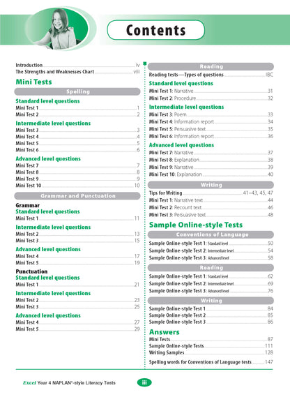 Excel Year 4 NAPLAN*-style Literacy Tests