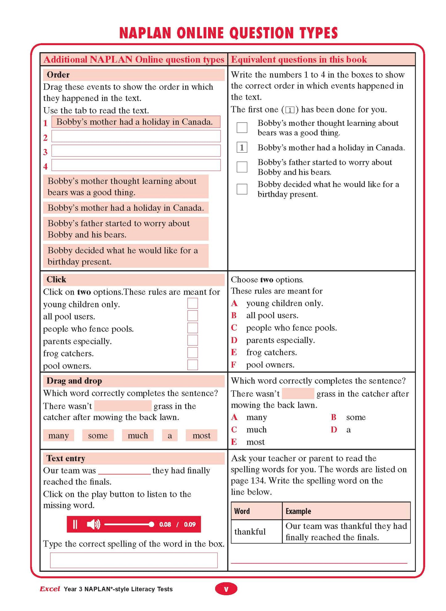 Excel Year 3 NAPLAN*-style Literacy Tests