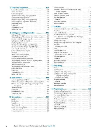 Excel Study Guide - Advanced Mathematics Years 9-10