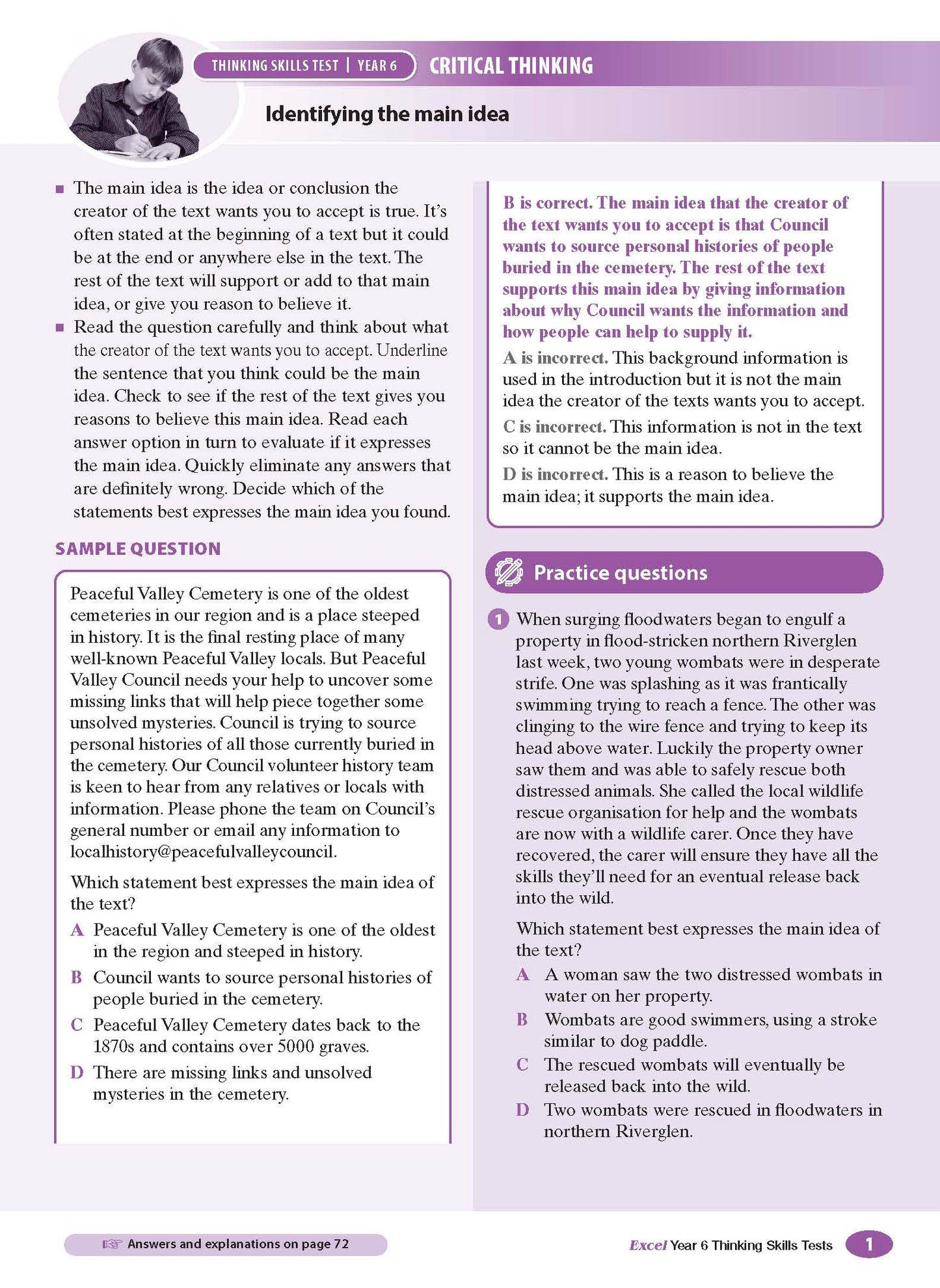 Excel Test Skills - Thinking Skills Tests Year 6