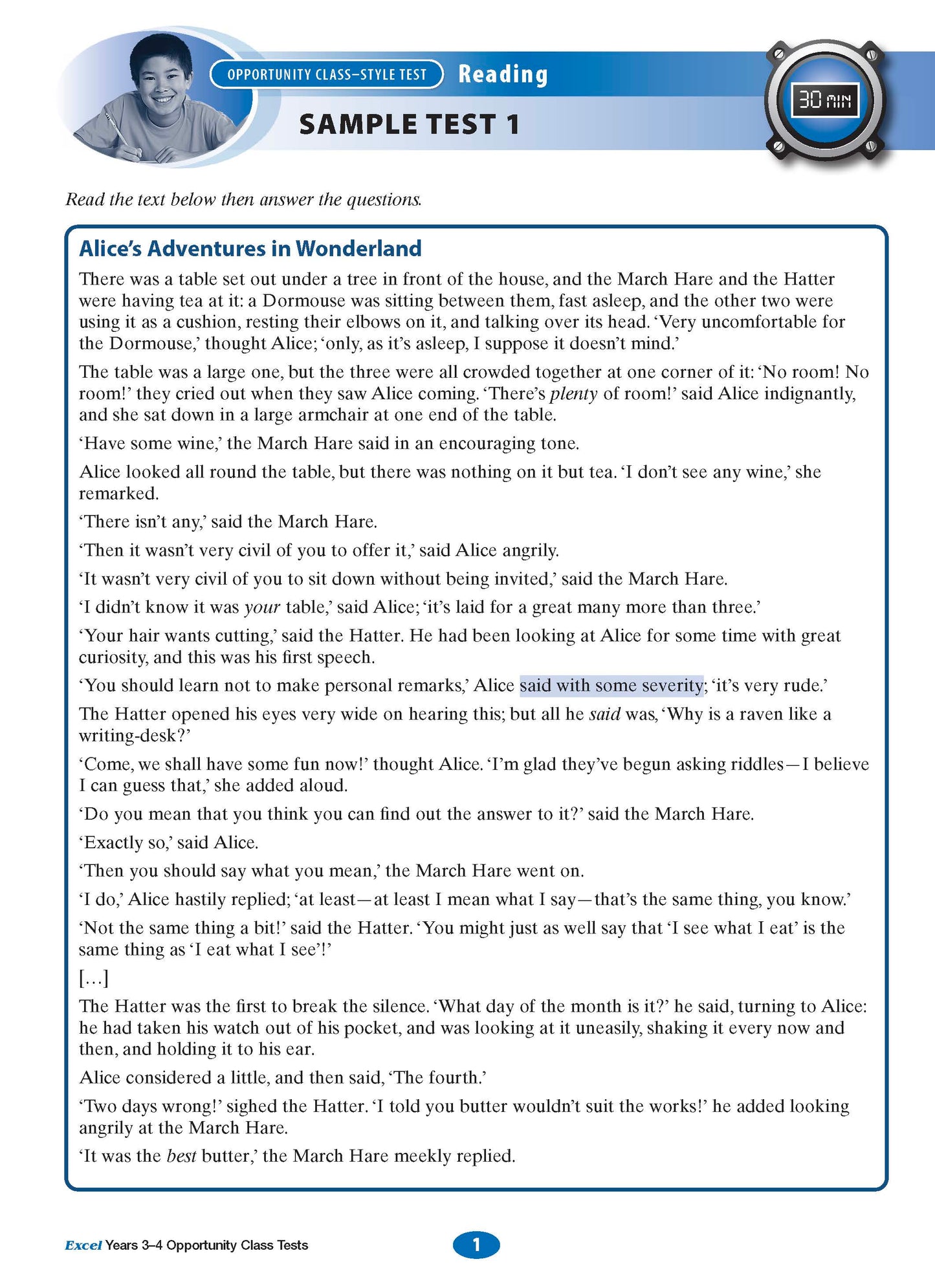 Excel Opportunity Class Test Bundle Years 3-5