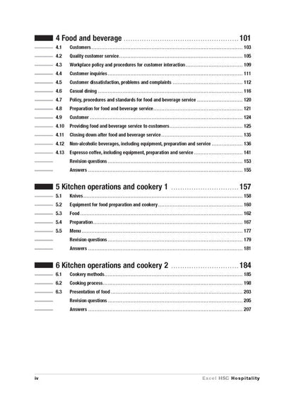 Excel HSC Year 12 Hospitality Study Guide
