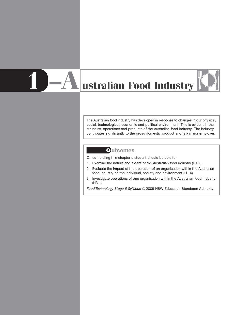 Excel HSC Year 12 Food Technology Study Guide