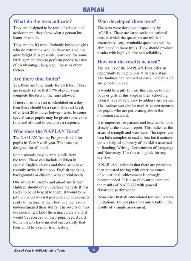 Excel NAPLAN* Bundle Year 9