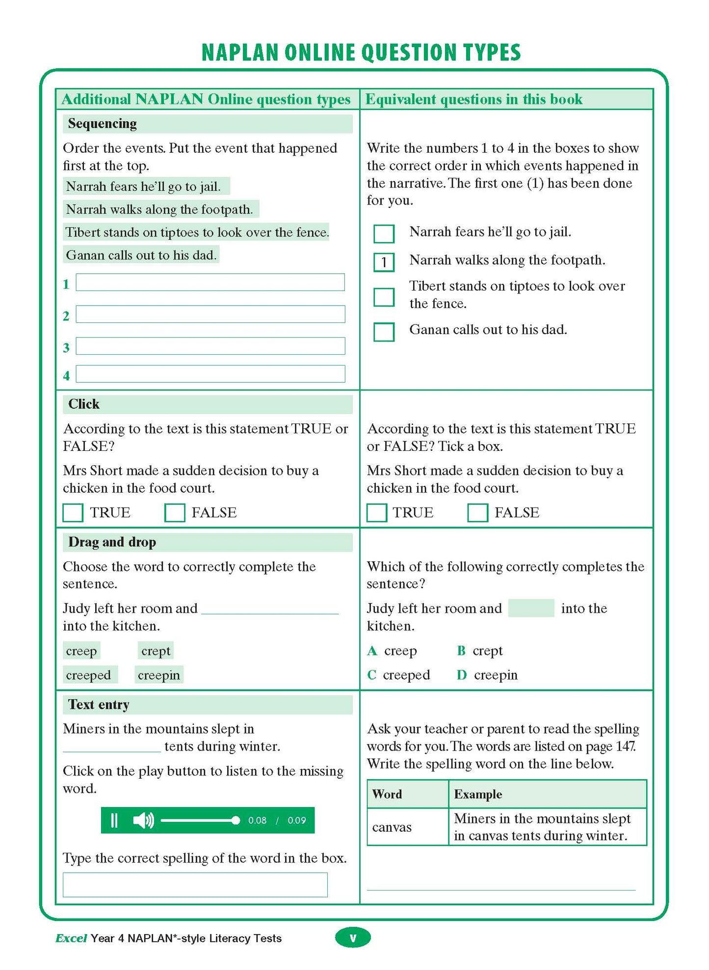 Excel Year 4 NAPLAN*-style Literacy Tests