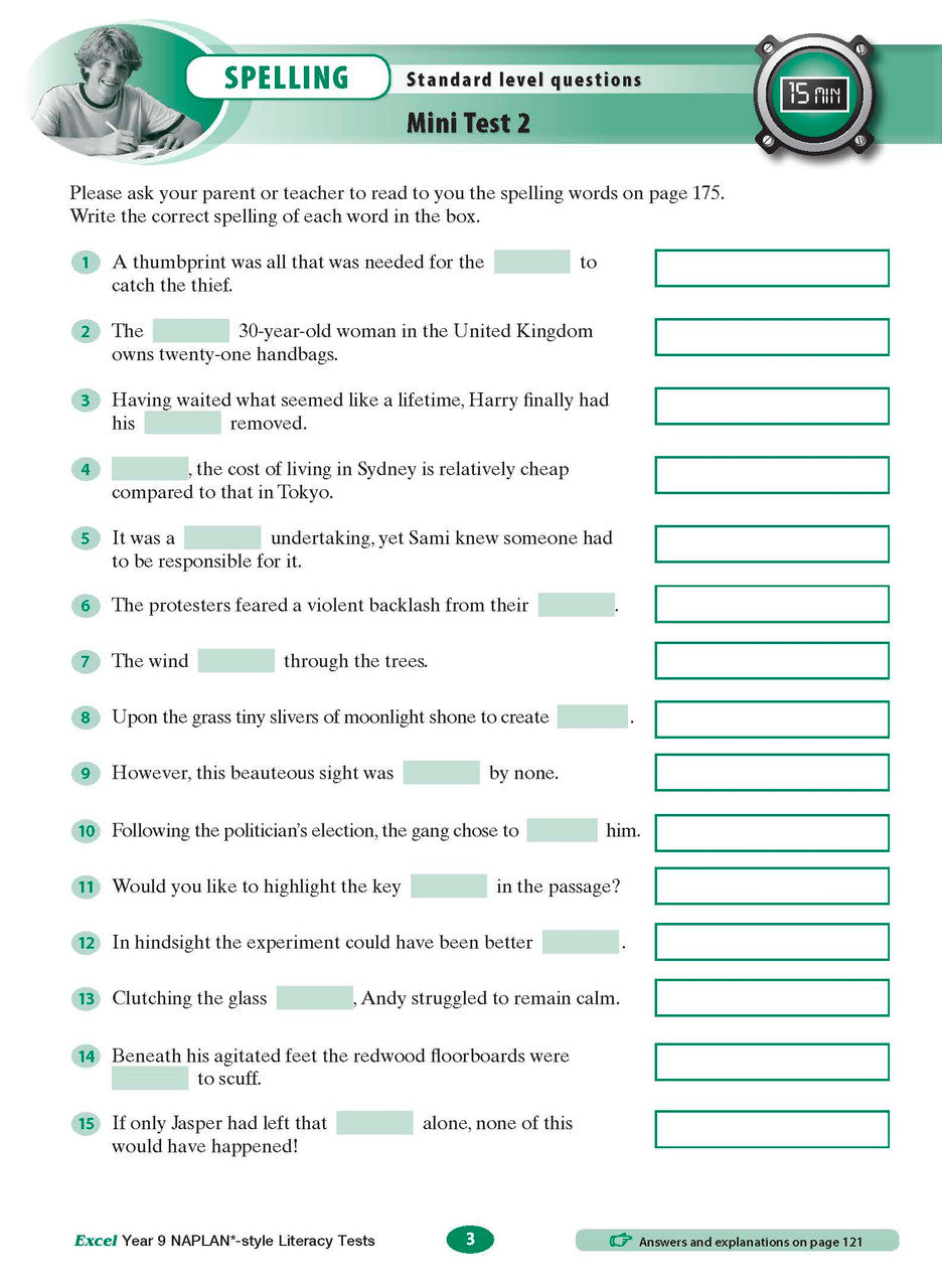 Excel Year 9 NAPLAN*-style Literacy Tests