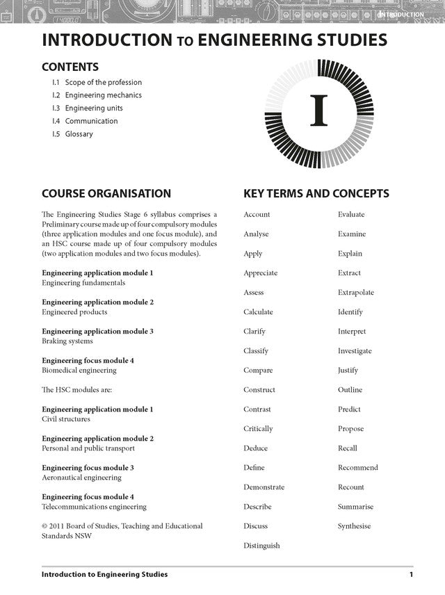Excel HSC Year 11 Engineering Studies