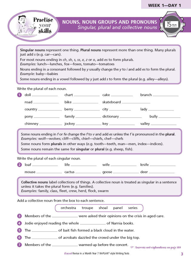 Excel Revise in a Month Year 7 NAPLAN*-style Writing Tests