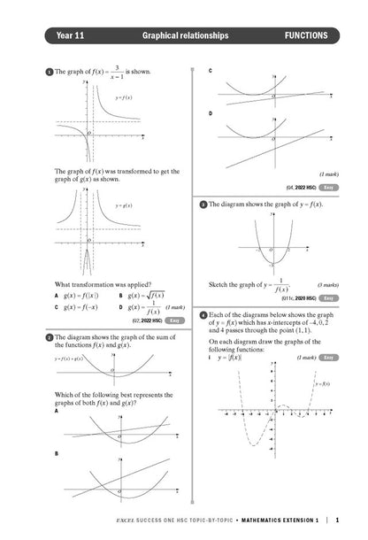 Excel Success One HSC Year 12 Mathematics Extension 1 (2023 Edition)