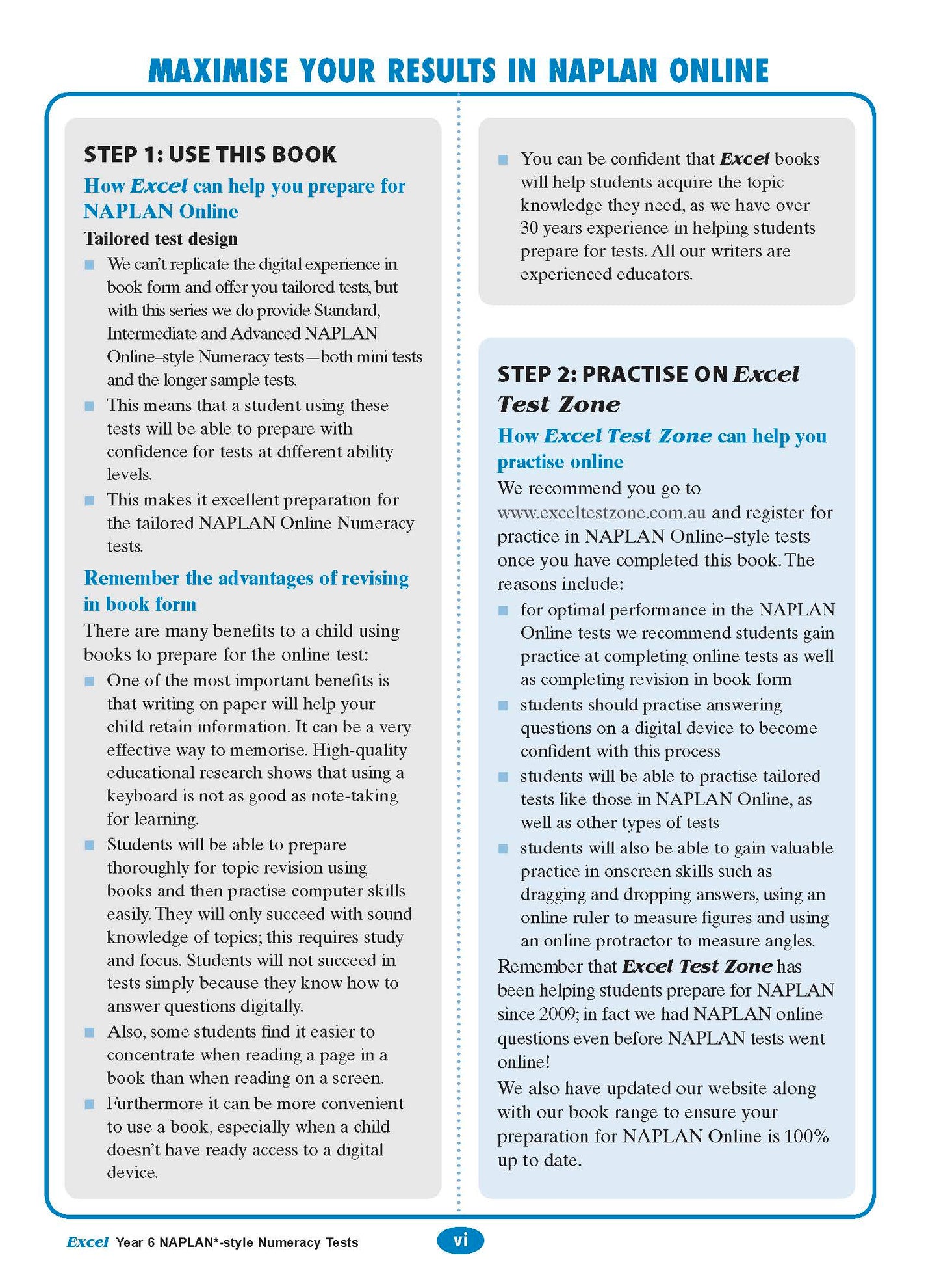 Excel Year 6 NAPLAN*-style Numeracy Tests