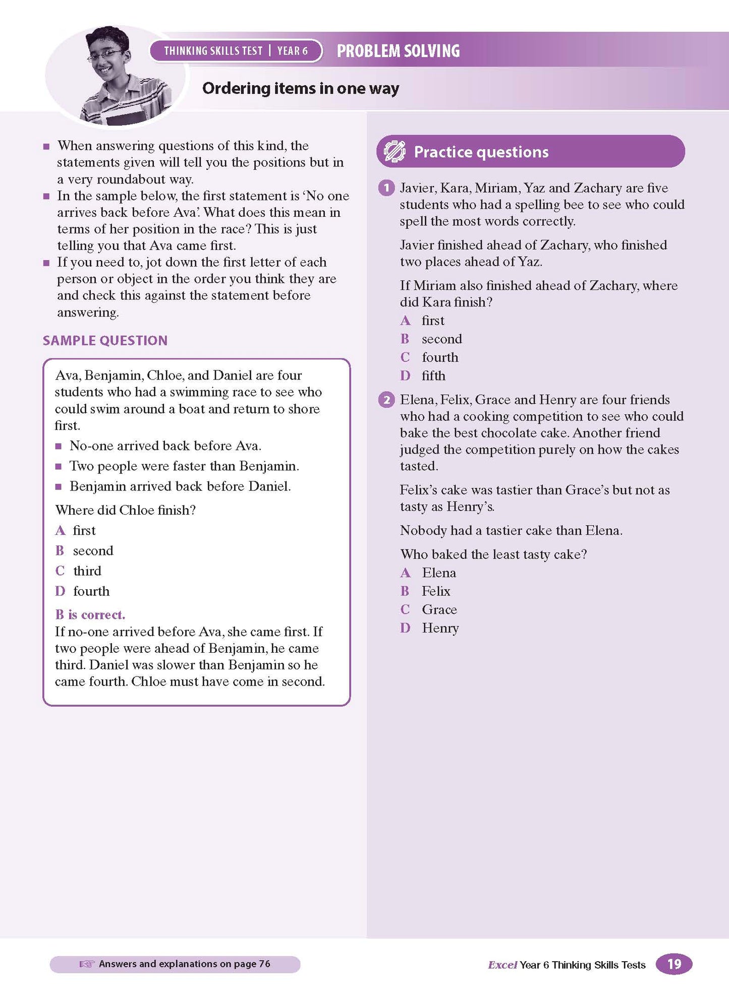 Excel Test Skills - Thinking Skills Tests Year 6