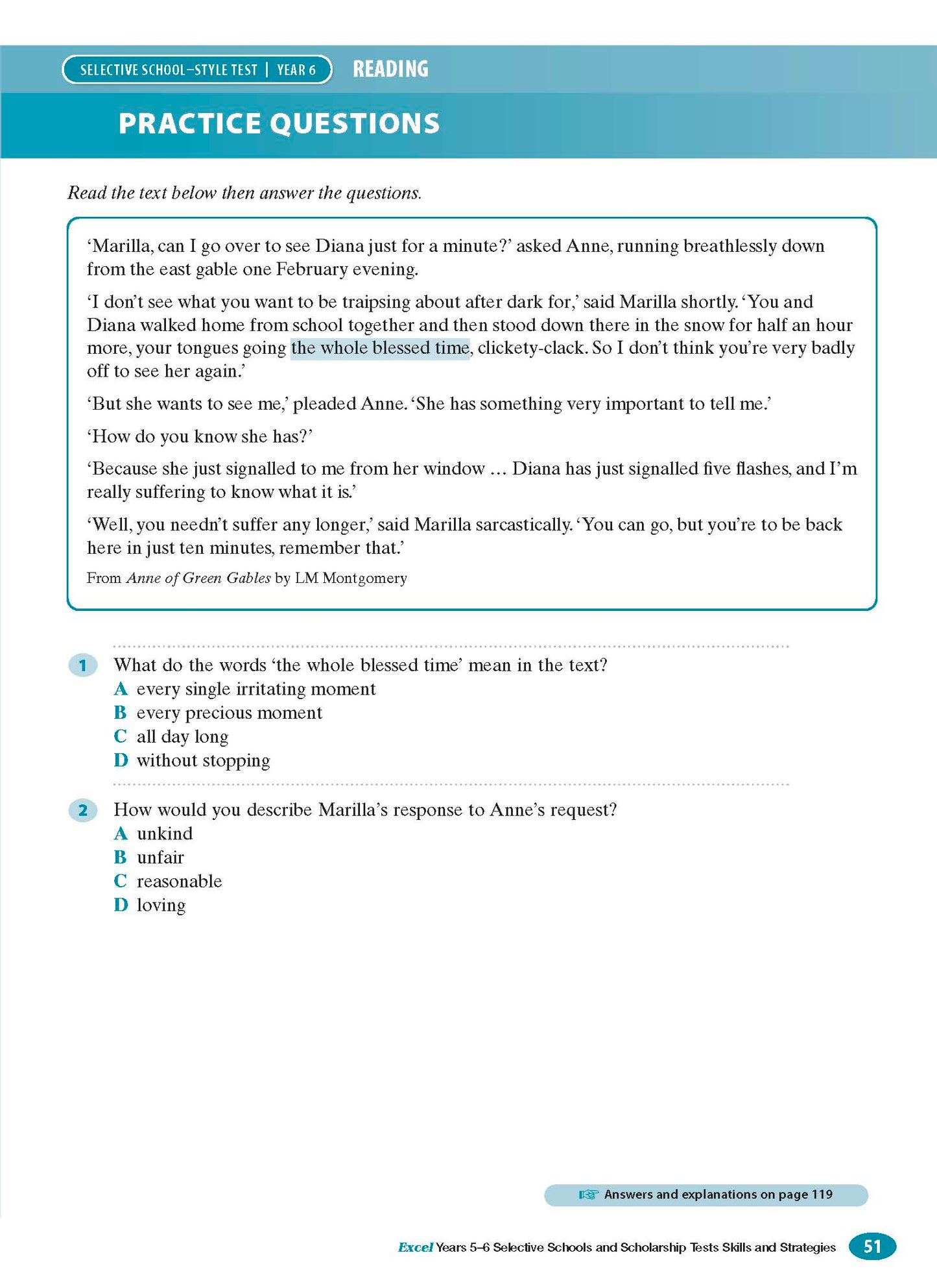 Excel Test Skills - Selective Schools and Scholarship Tests Skills & Strategies Years 5-6