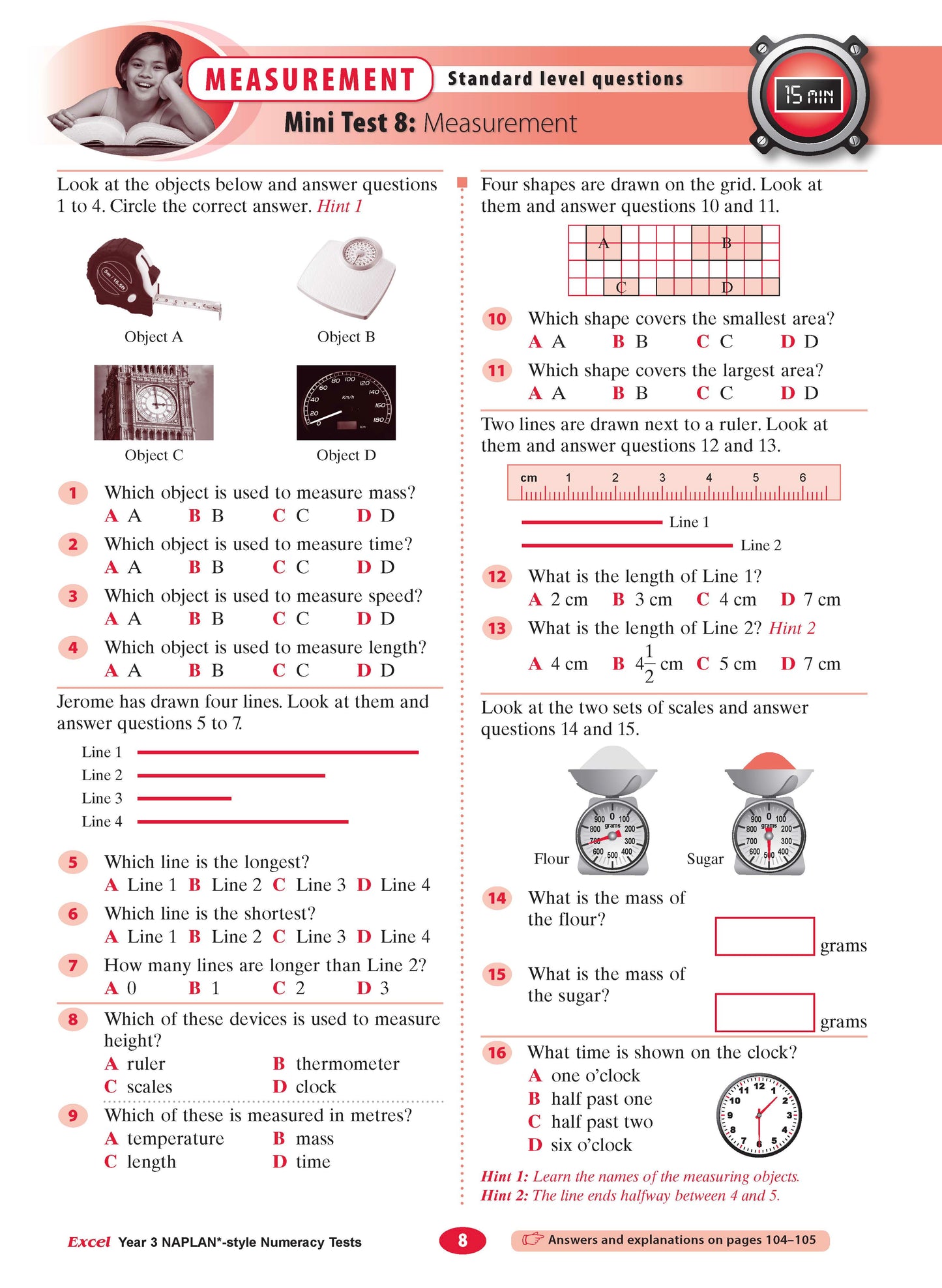 Excel Year 3 NAPLAN*-style Numeracy Tests