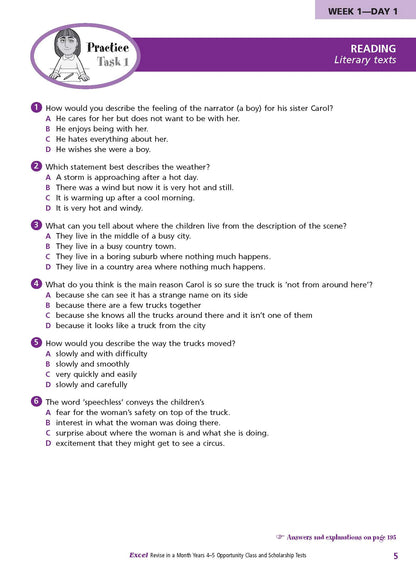 Excel Opportunity Class and Scholarship Tests Years 4-5