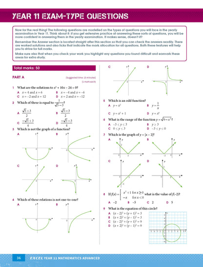 Excel HSC Year 11 Mathematics Advanced Study Guide