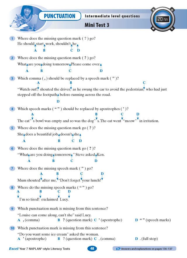 Excel Year 7 NAPLAN*-style Literacy Tests