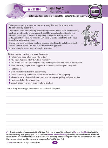 Excel Year 5 NAPLAN*-style Literacy Tests