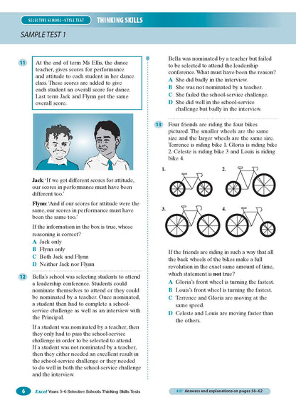 Excel Selective Schools and Scholarship Thinking Skills Tests Years 5-6