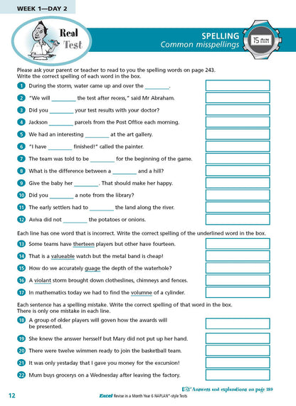 Excel Revise in a Month Year 6 NAPLAN*-style Tests