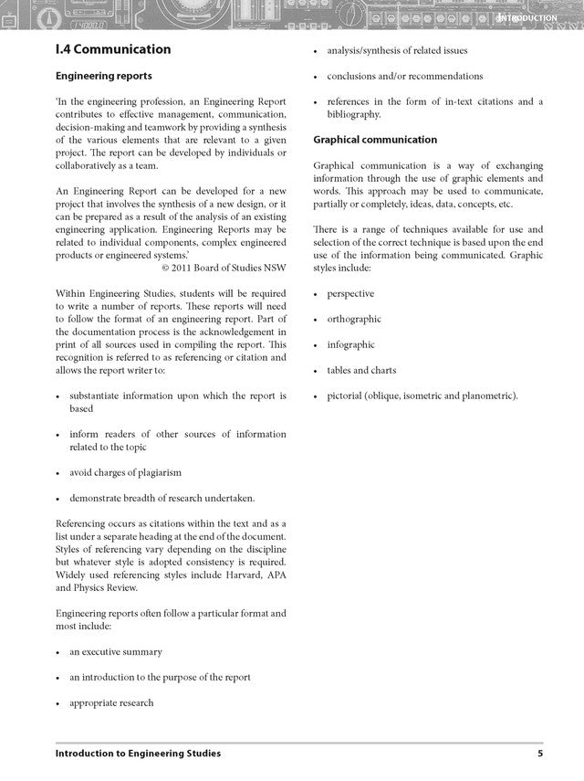 Excel HSC Year 11 Engineering Studies