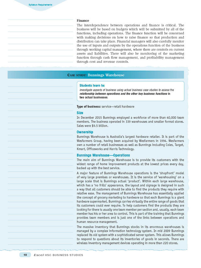 Excel HSC Year 12 Business Studies Study Guide