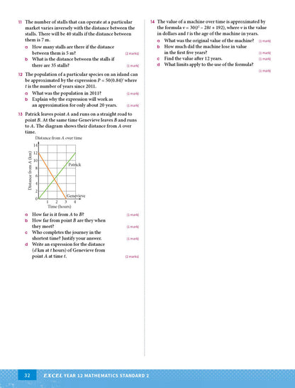 Excel HSC Year 12 Mathematics Standard 2 Study Guide
