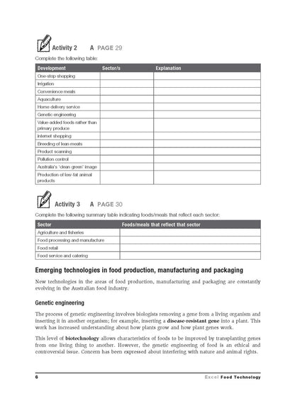 Excel HSC Year 12 Food Technology Study Guide