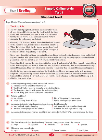 Excel Year 3 NAPLAN*-style Literacy Tests