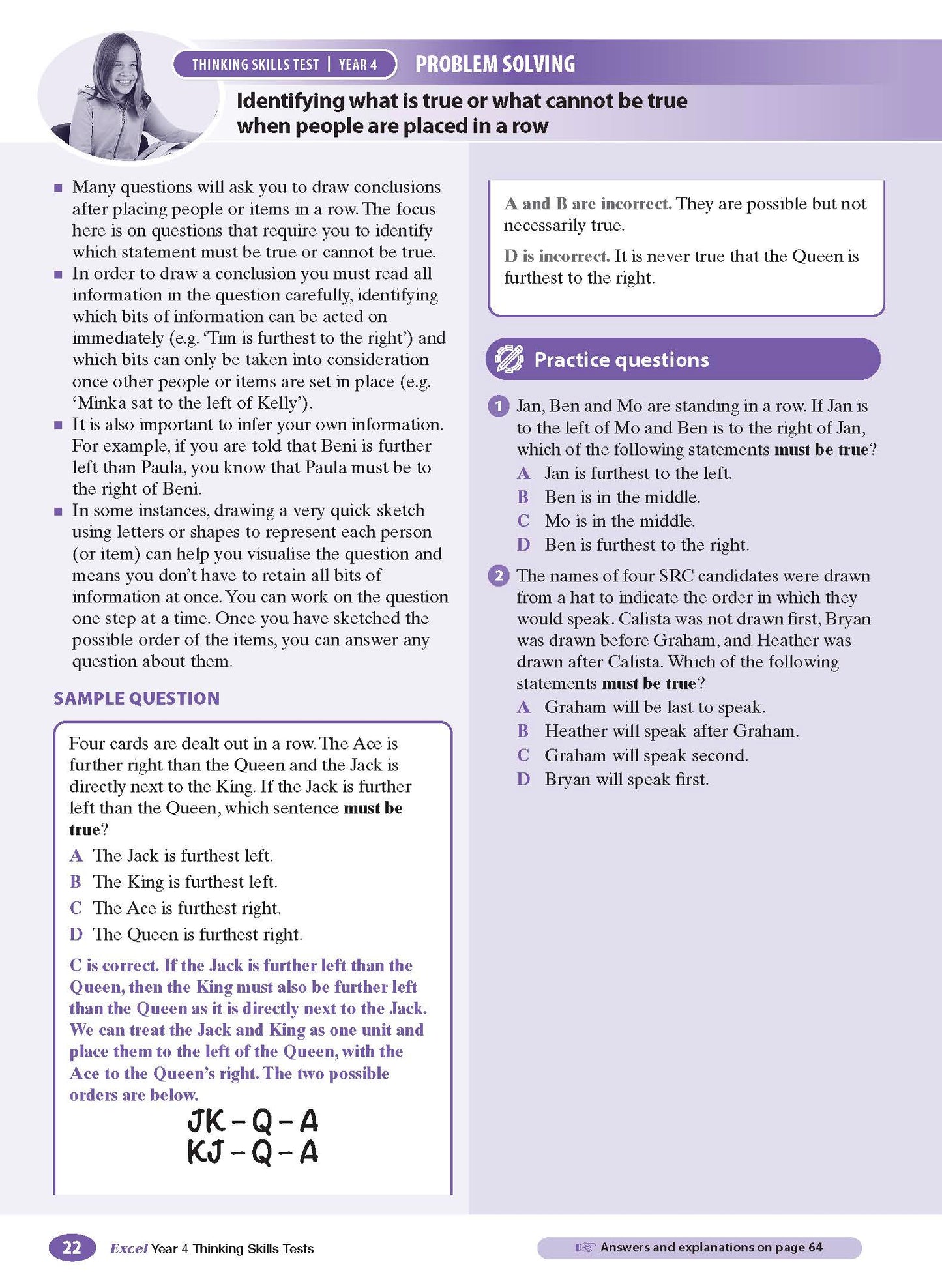 Excel Test Skills - Thinking Skills Tests Year 4