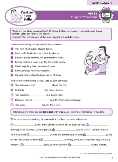 Excel Revise in a Month Year 7 NAPLAN*-style Writing Tests