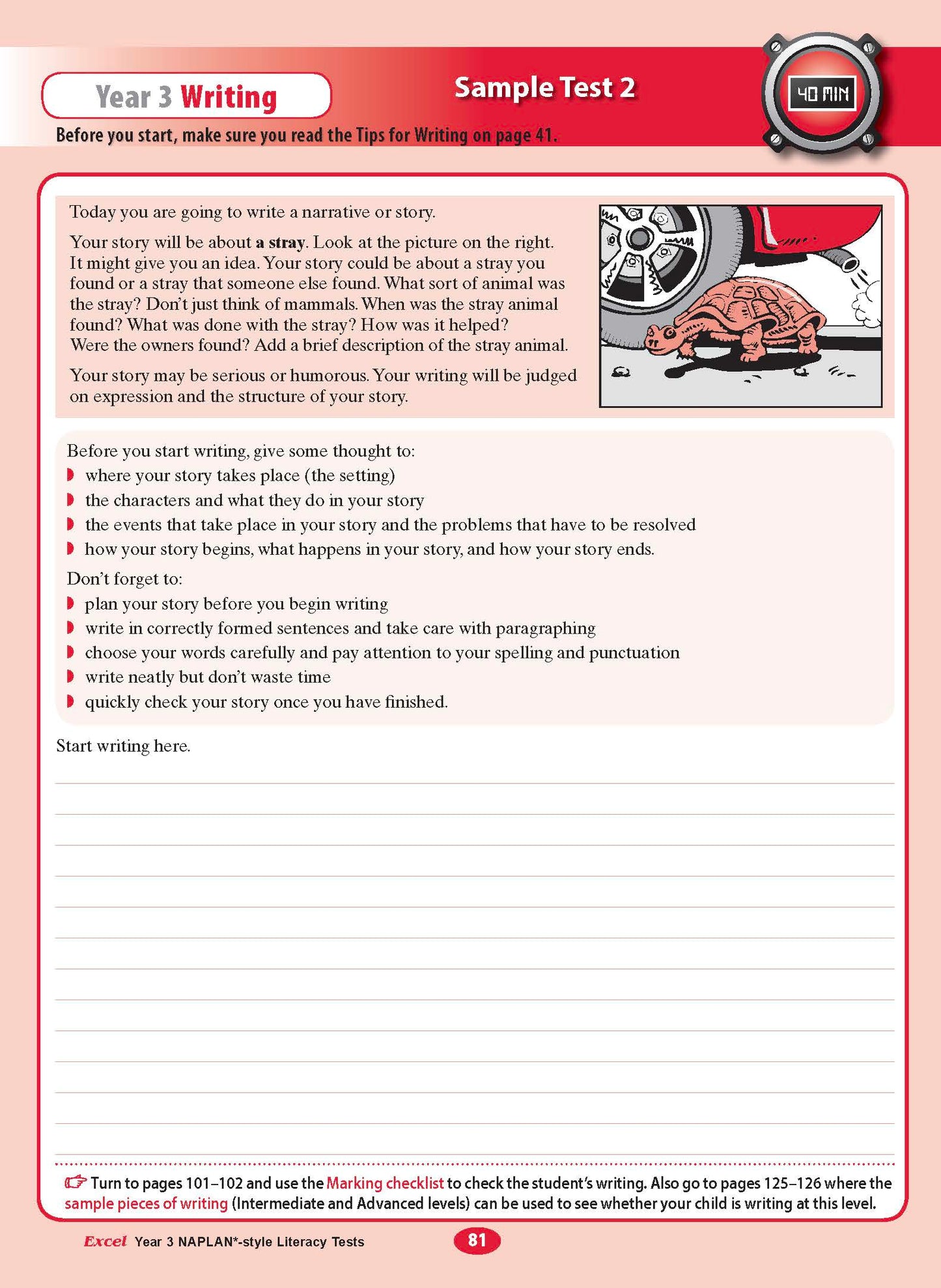 Excel Year 3 NAPLAN*-style Literacy Tests