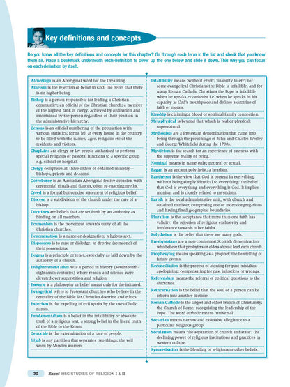 Excel HSC Year 12 Studies of Religion I and II Study Guide