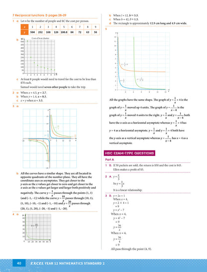 Excel HSC Year 12 Mathematics Standard 2 Study Guide